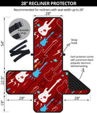 Electical Guitar Red Pattern Recliner Cover Protector