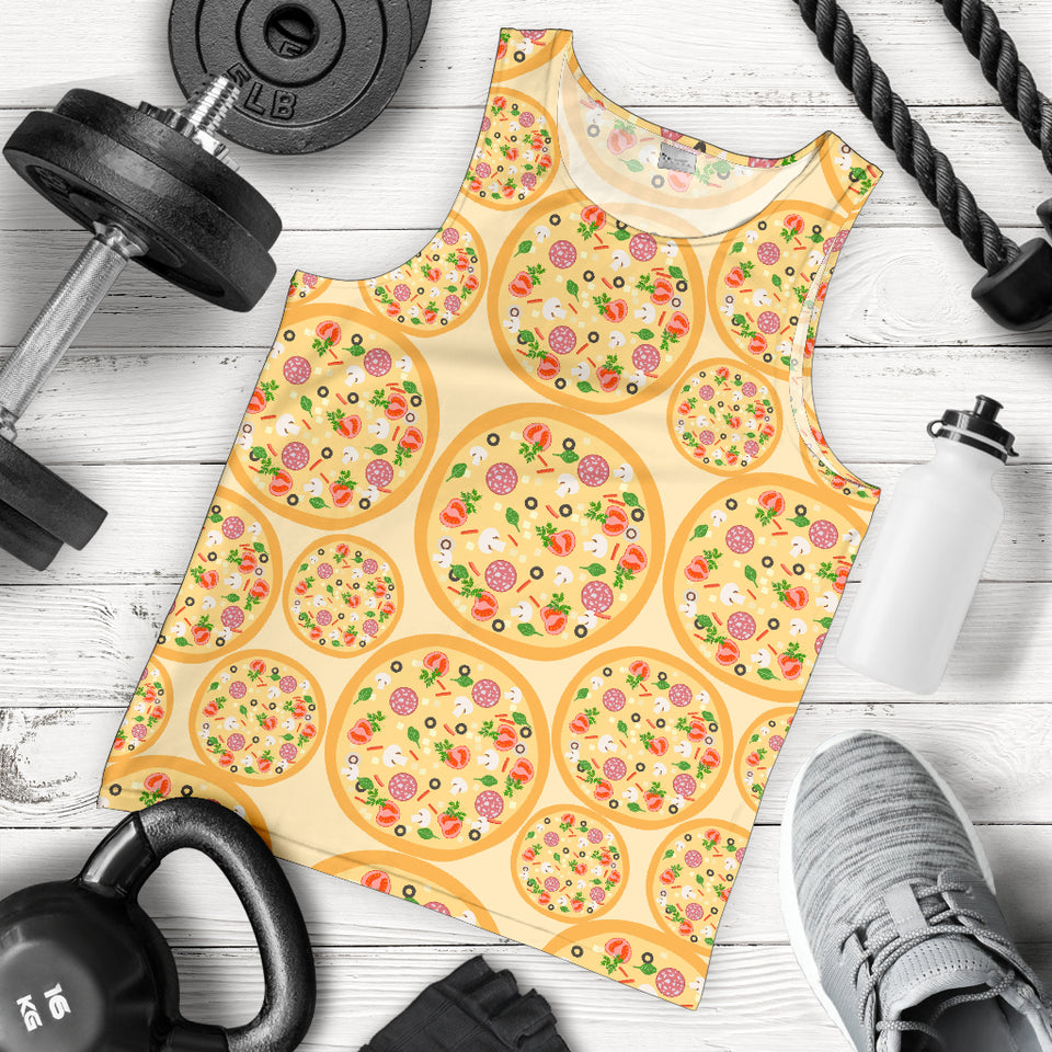 Pizza Theme Pattern Men Tank Top