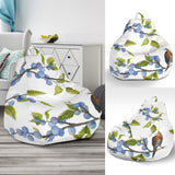 Blueberry Bird Pattern Bean Bag Cover