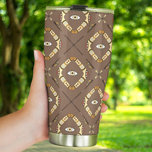 Traditional Boomerang Aboriginal Pattern Tumbler