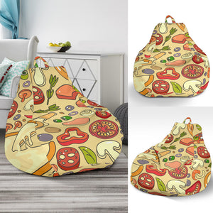 Pizza Pattern Background Bean Bag Cover