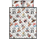 Sushi Japanese Pattern Quilt Bed Set