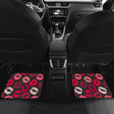 Lips Pattern Print Design 02 Front and Back Car Mats