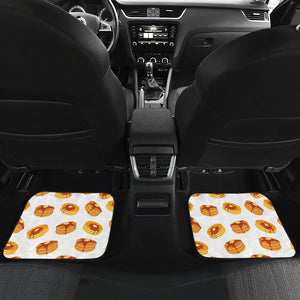 Pancake Pattern Print Design 04 Front and Back Car Mats