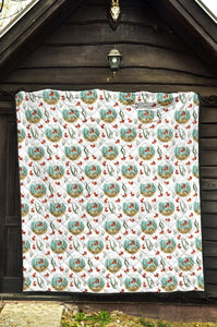 Goldfish Pattern Print Design 01 Premium Quilt