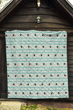 Ostrich Pattern Print Design 04 Premium Quilt