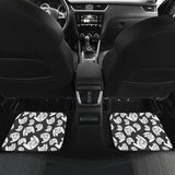 English Bulldog Pattern Print Design 02 Front and Back Car Mats