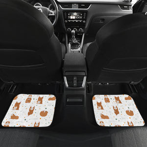 Guinea Pig Pattern Print Design 01 Front and Back Car Mats