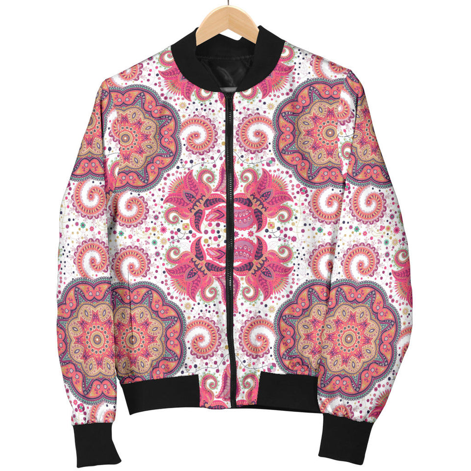 Indian Pattern Women Bomber Jacket