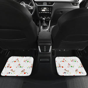 Jack Russel Pattern Print Design 02 Front and Back Car Mats