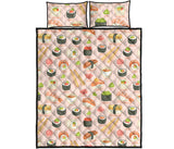 Sushi Pattern Background Quilt Bed Set