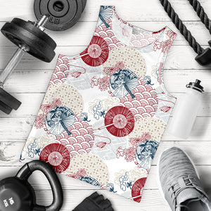 Japanese Fan Pattern Men Tank Top