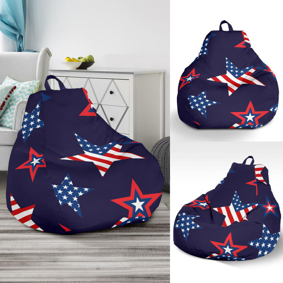 USA Star Pattern Theme Bean Bag Cover