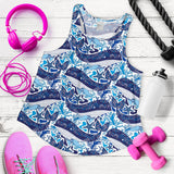 Whale Starfish Pattern Women Racerback Tank Top