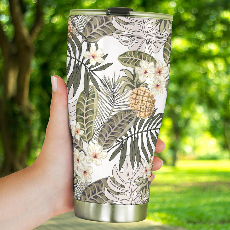 Pineapple Leave flower Pattern Tumbler