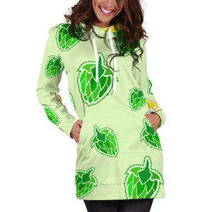 Hop Graphic Decorative Pattern Women Hoodie Dress