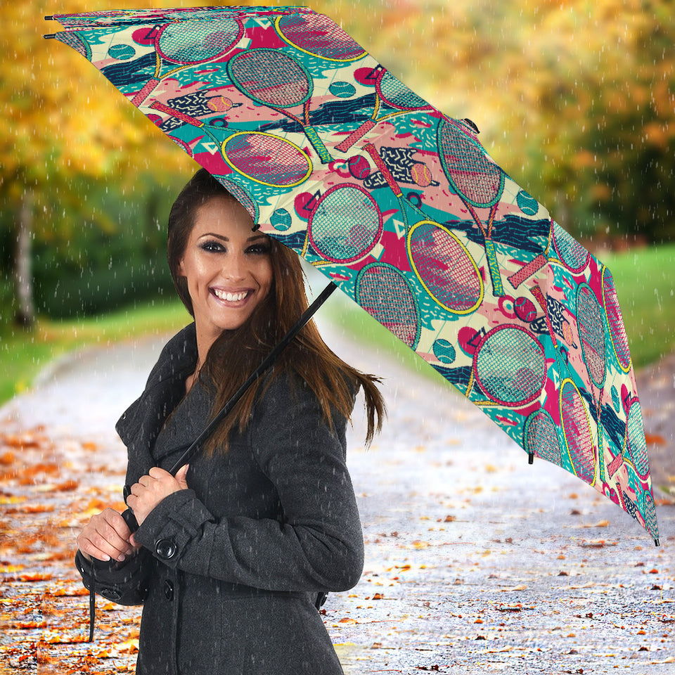 Tennis Pattern Print Design 01 Umbrella