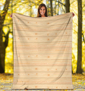 Wood Printed Pattern Print Design 05 Premium Blanket