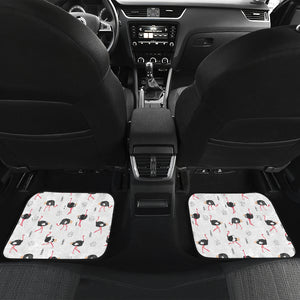 Ostrich Pattern Print Design 02 Front and Back Car Mats