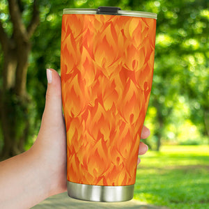 Red Flame Fire Pattern Tumbler