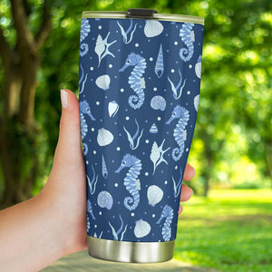 Seahorse Shell Pattern Tumbler