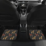 Greyhound Pattern Print Design 01 Front and Back Car Mats