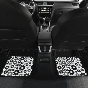 Gear Pattern Print Design 01 Front and Back Car Mats