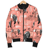 Rhino Tribal Pattern Men Bomber Jacket