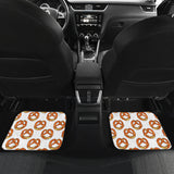 Pretzels Pattern Print Design 03 Front and Back Car Mats