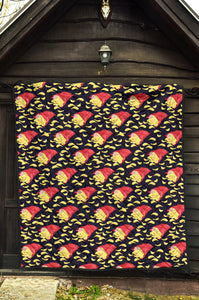 Potato Chips Pattern Print Design 05 Premium Quilt