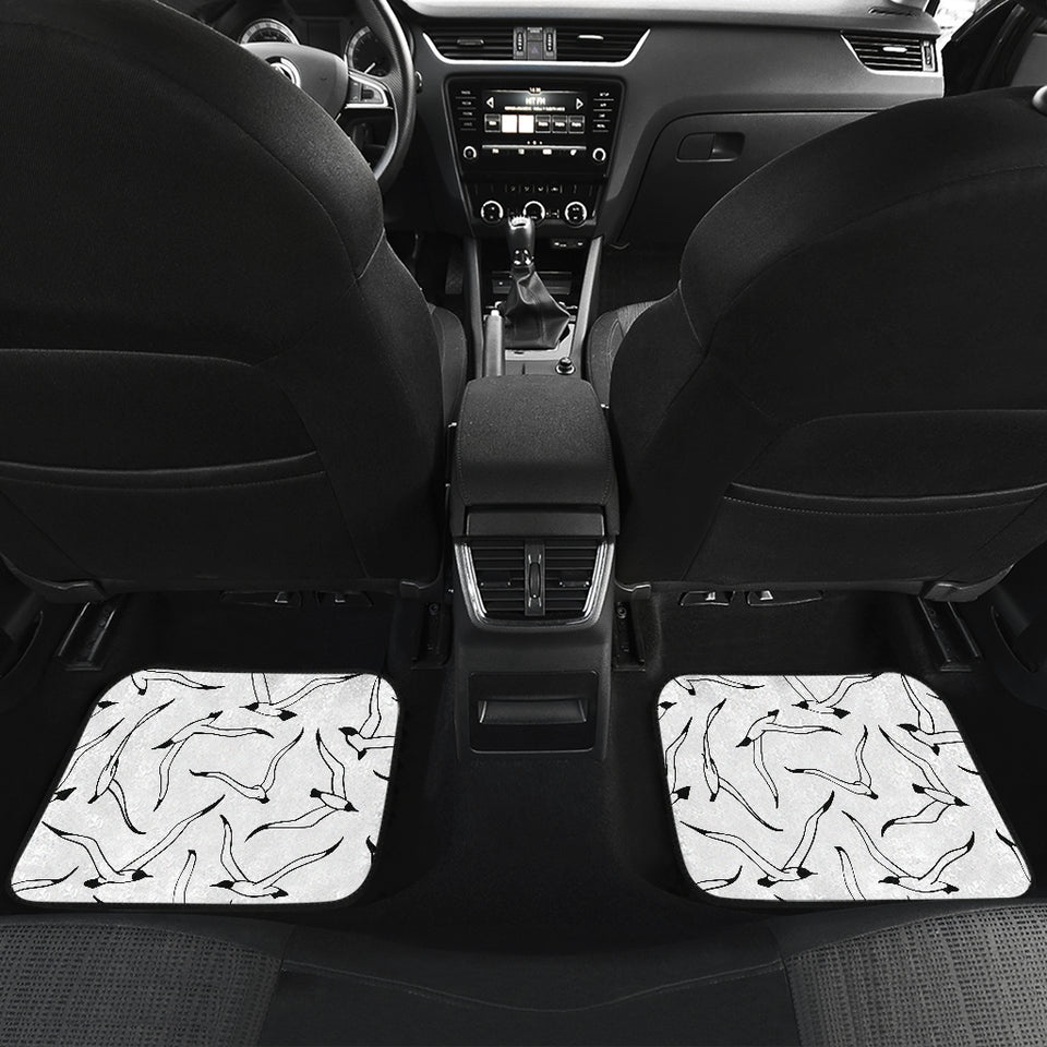 Seagull Pattern Print Design 04 Front and Back Car Mats