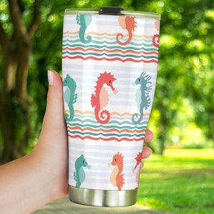 Seahorse Pattern Theme Tumbler