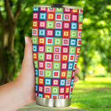 Rainbow Rectancular Pattern Tumbler