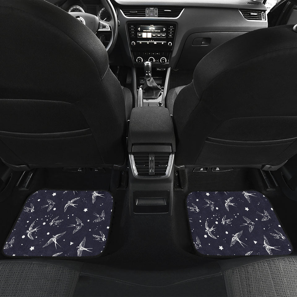 Swallow Pattern Print Design 02 Front and Back Car Mats