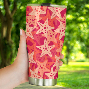 Starfish Red Theme Pattern Tumbler