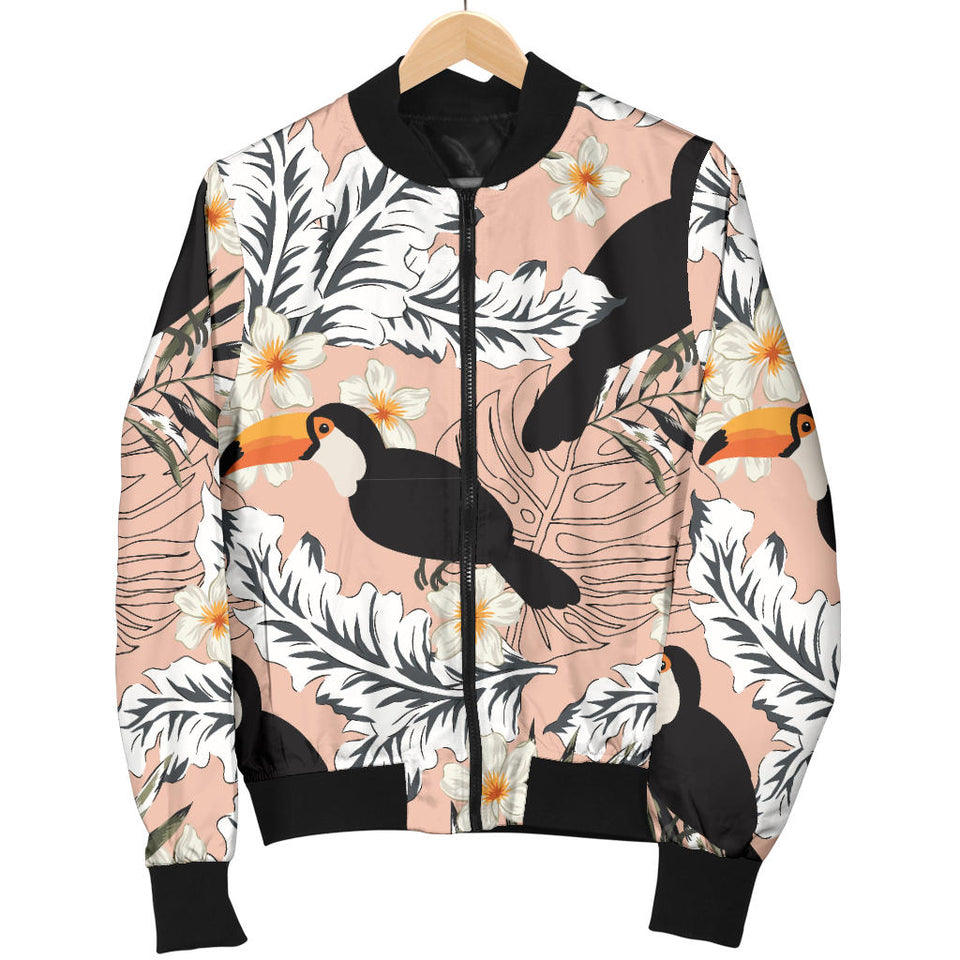 Toucan Theme Pattern Women Bomber Jacket