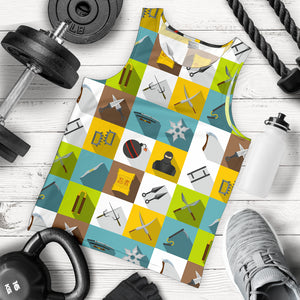 Ninja Weapon Set Pattern Men Tank Top