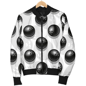 Bowling Ball Pattern Women Bomber Jacket