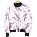 Lavender Pattern Stripe Background Men Bomber Jacket