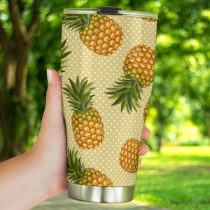 Pineapple Pattern Pokka Dot Background Tumbler