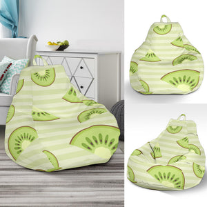 Kiwi Pattern Striped Background Bean Bag Cover