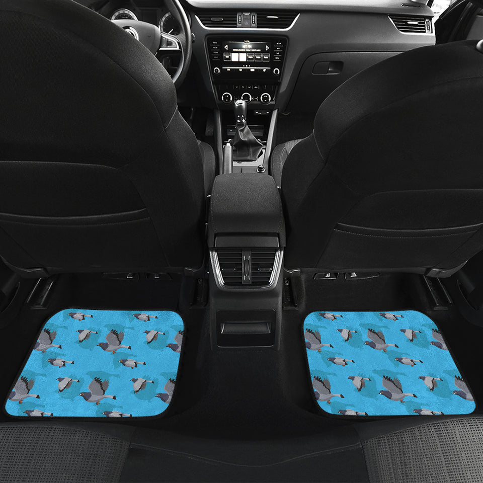 Pigeon Pattern Print Design 05 Front and Back Car Mats