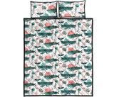 Whale Jelly Fish Pattern  Quilt Bed Set