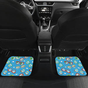 Sun Glasses Pattern Print Design 03 Front and Back Car Mats