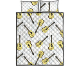 Classic Guitar Pattern Quilt Bed Set