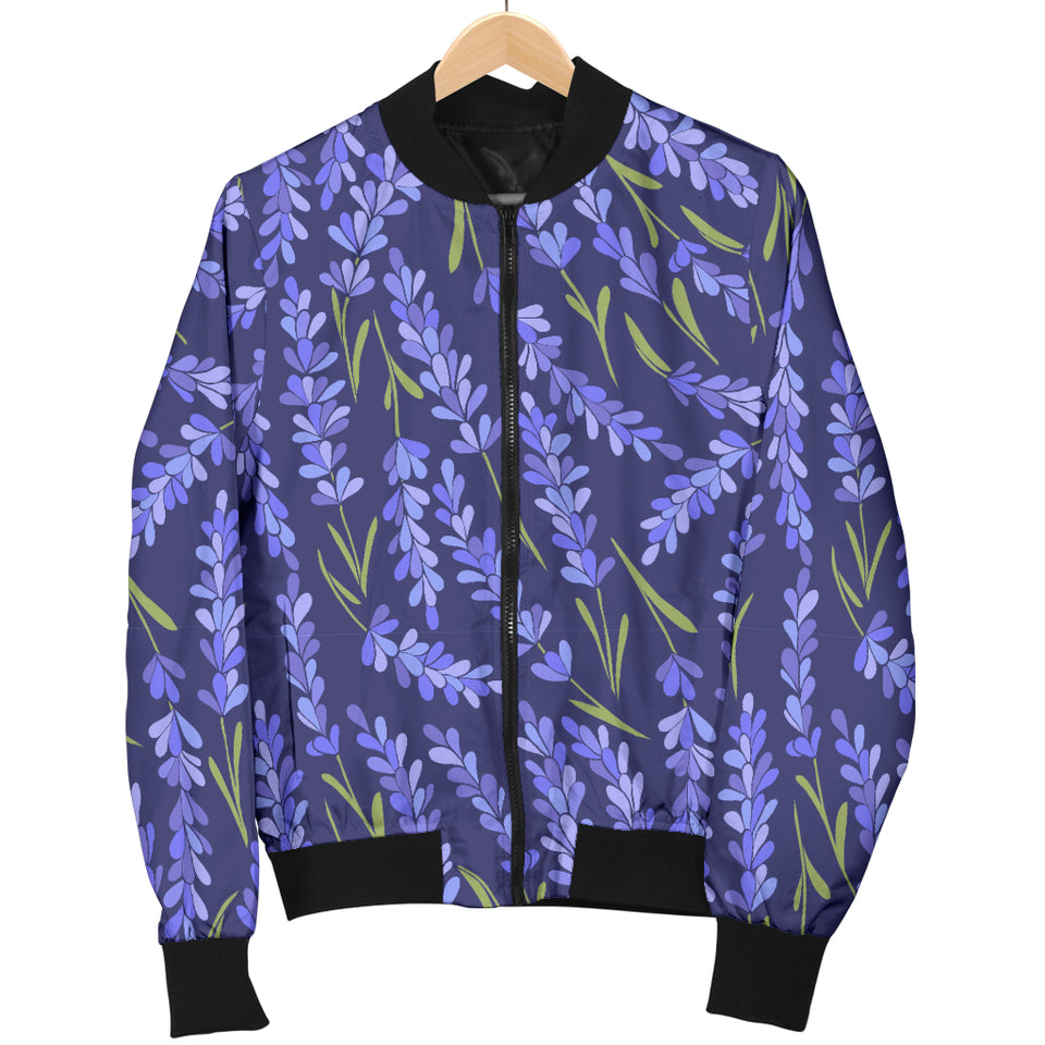 Lavender Theme Pattern Men Bomber Jacket