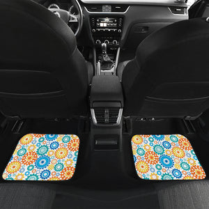 Gear Pattern Print Design 04 Front and Back Car Mats