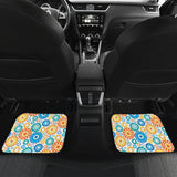 Gear Pattern Print Design 04 Front and Back Car Mats