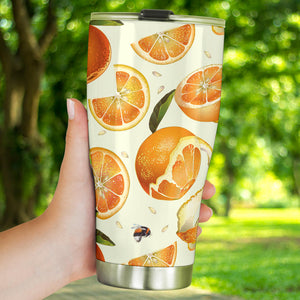 Orange Pattern Tumbler