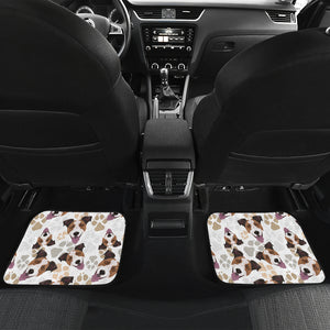 Jack Russel Pattern Print Design 05 Front and Back Car Mats